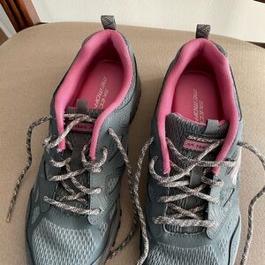 Skechers Women's Charcoal and Pink Athletic Sketchers